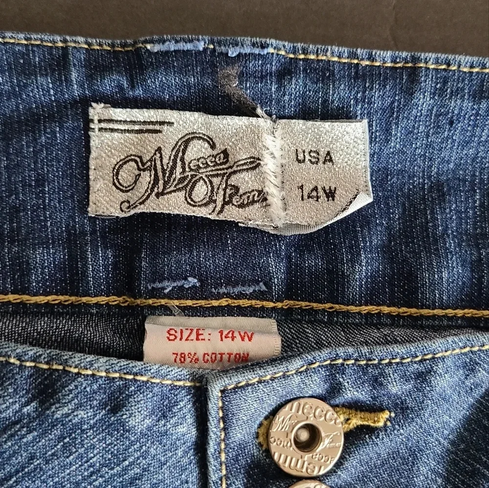 Vintage Mecca Femme  jeans womens sz.14 W embellished pockets (N1)